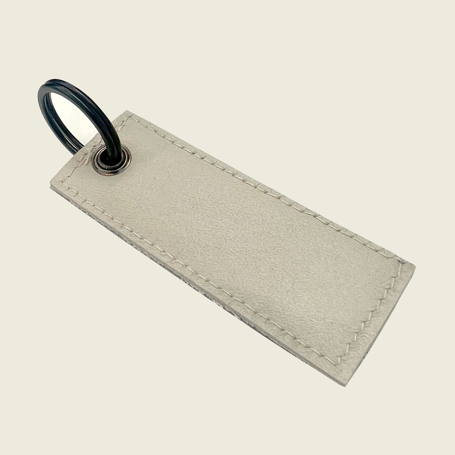 OILSEAL EMBROIDERY KEY CHAIN #LIGHT GRAY