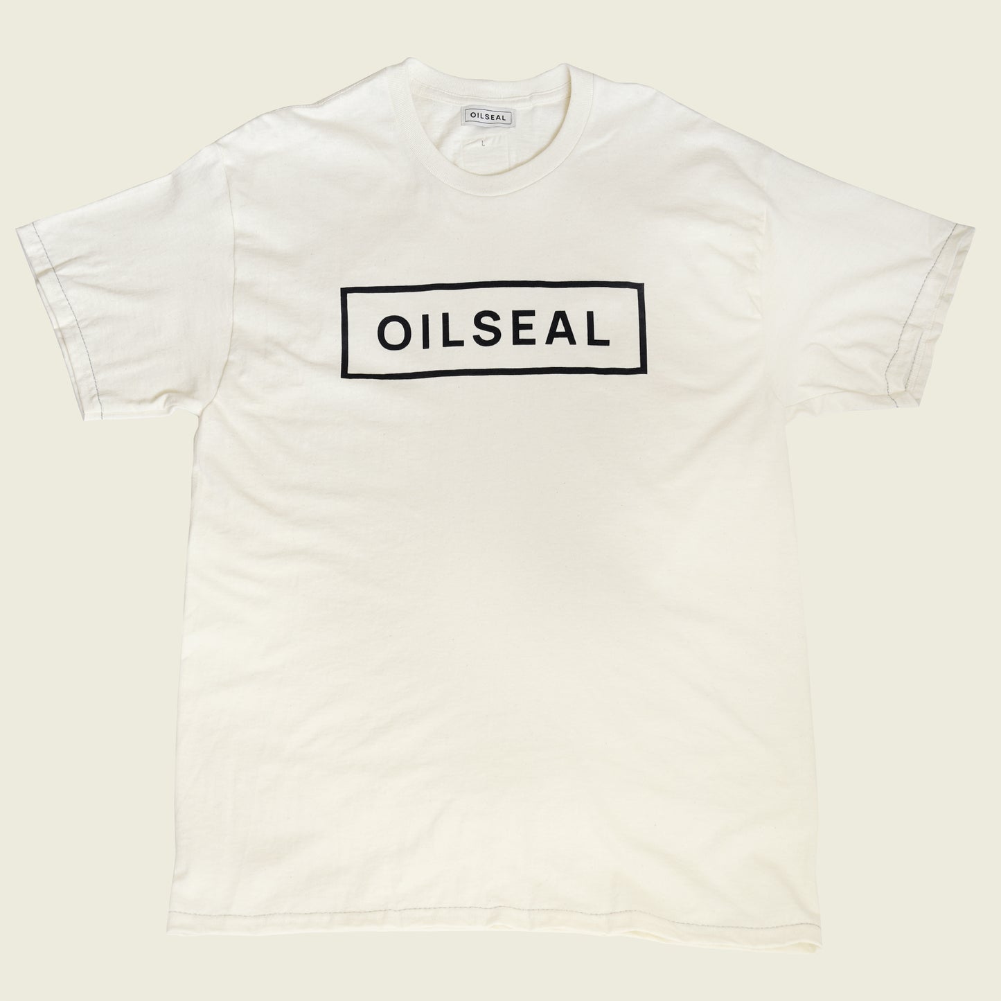OILSEAL BOX LOGO T-SHIRT #NATURAL