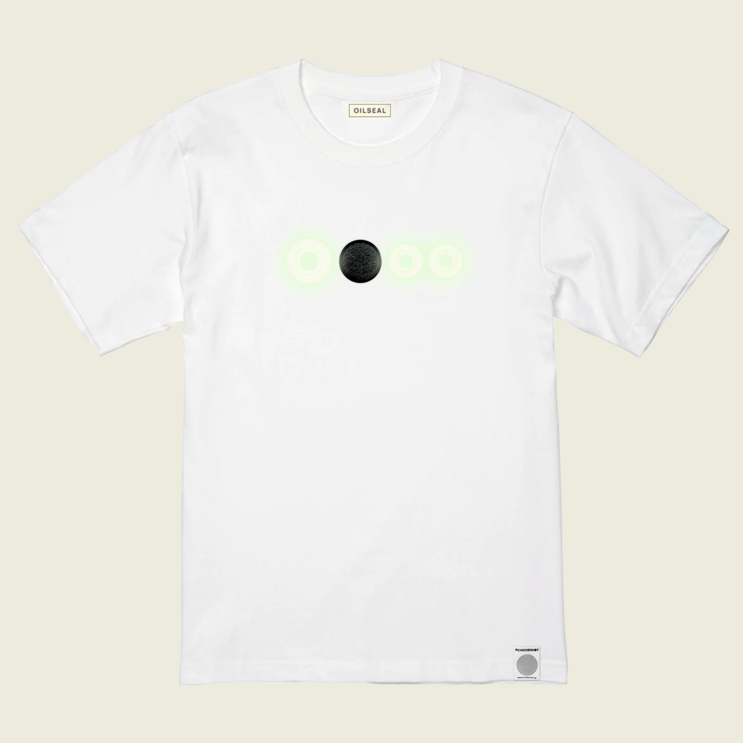 OILSEAL x CHICKENNOT GLOW IN THE DARK PATCH T-SHIRT