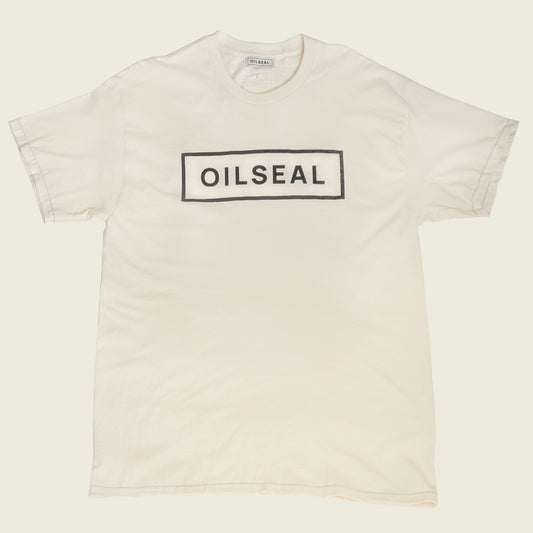 OILSEAL BOX LOGO T-SHIRT #NATURAL X DARKGLAY