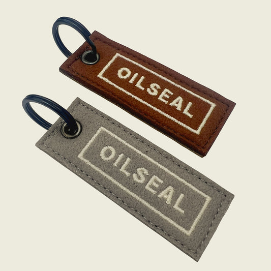 OILSEAL EMBROIDERY KEY CHAIN #LIGHT GRAY