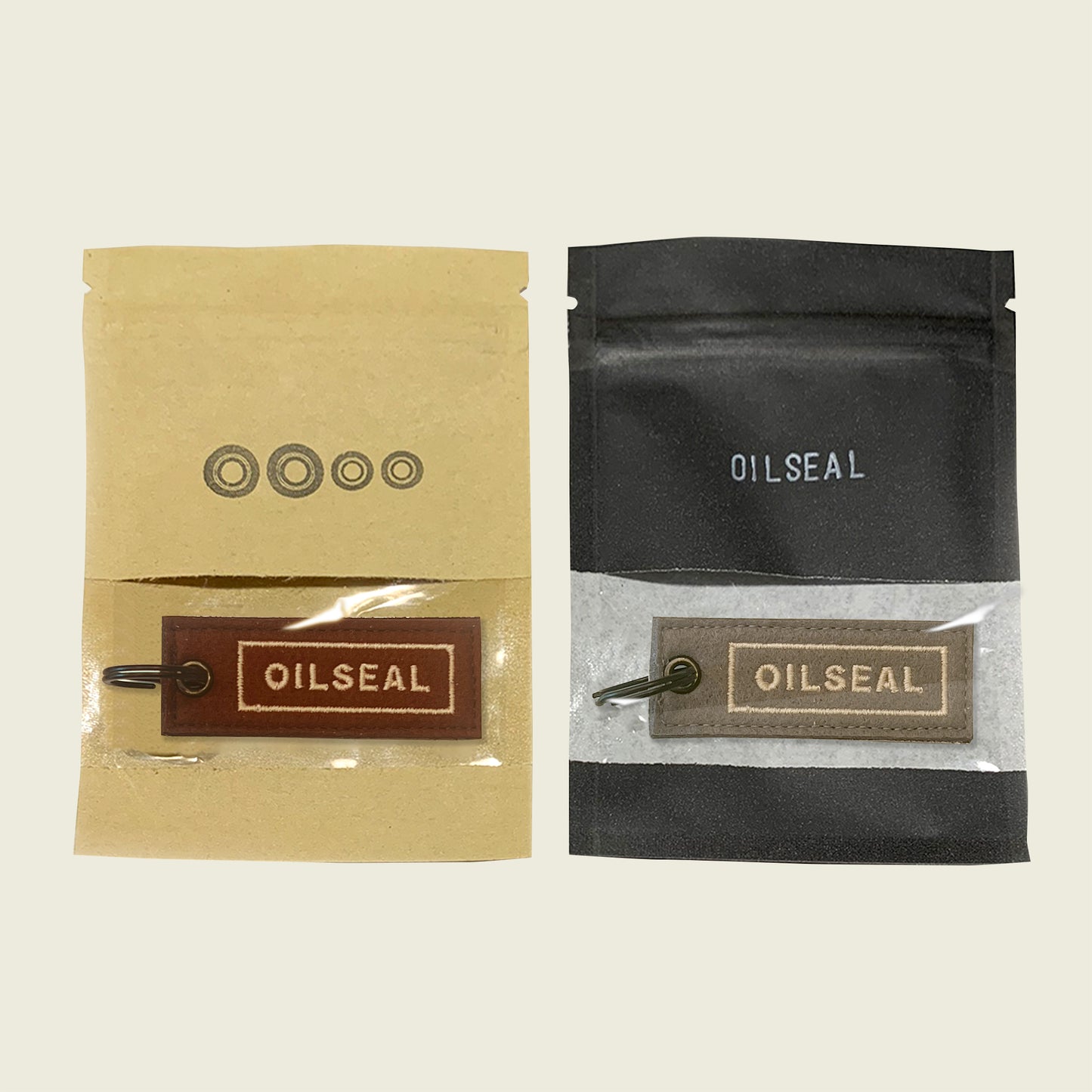 OILSEAL EMBROIDERY KEY CHAIN #BROWN